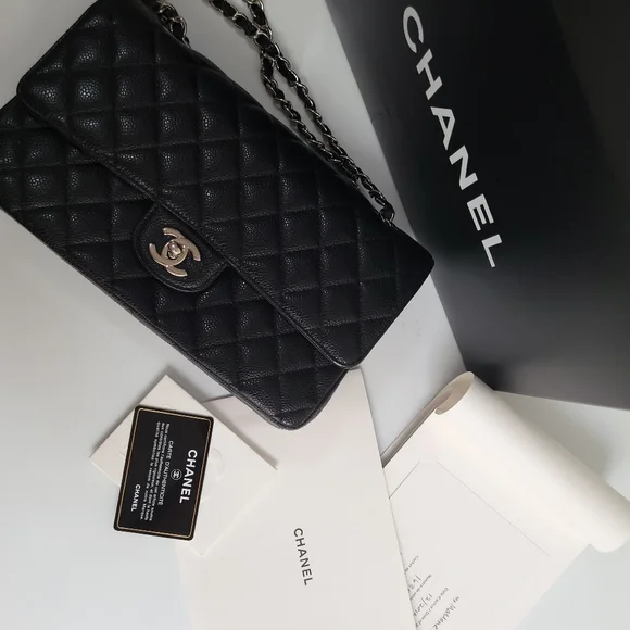 *Sold* Chanel Classic Medium Caviar Flap Bag - Picture 9 of 9
